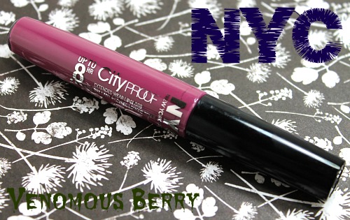 NYC City Proof Limited Edition Extended Wear Lip Gloss Venemous Berry