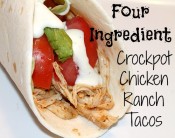 4 Ingredient Crockpot Chicken Ranch Taco Recipe
