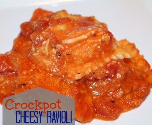 crockpot cheesy ravioli