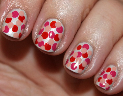 Valentine's Day Polka Dot Manicure