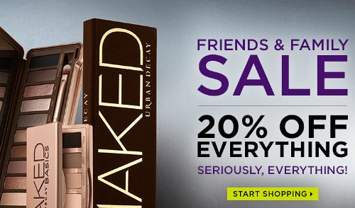Urban Decay 2013 Friends and Family Sale