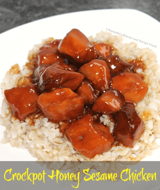 Crockpot Honey Sesame Chicken Recipe / myfindsonline.com
