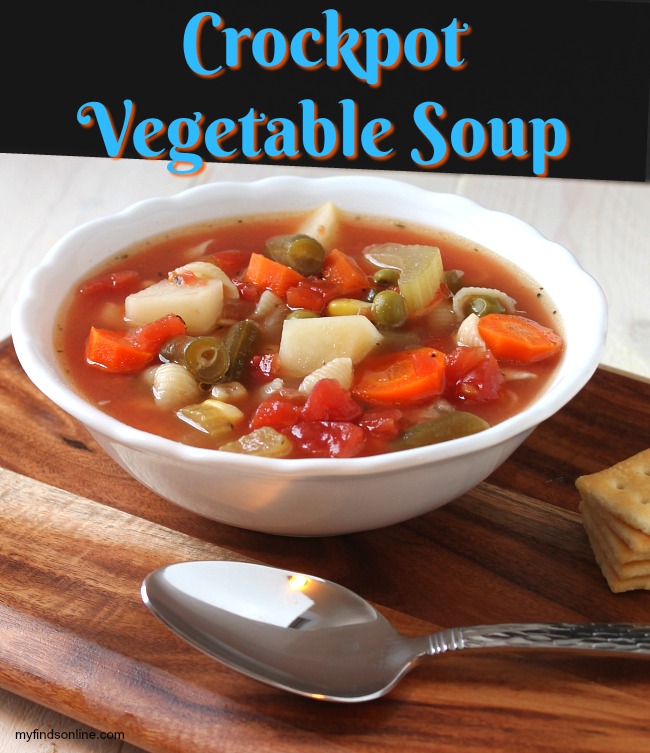 Crockpot Vegetable Soup / myfindsonline.com
