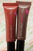 L'oreal Taupeless and Nude Star Infallible Lip Paints