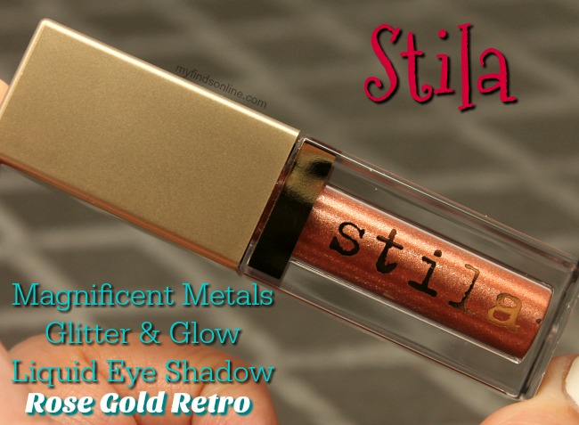 Stila Magnificent Metals Glitter & Glow Liquid Eye Shadow in Rose Gold Retro / myfindsonline.com