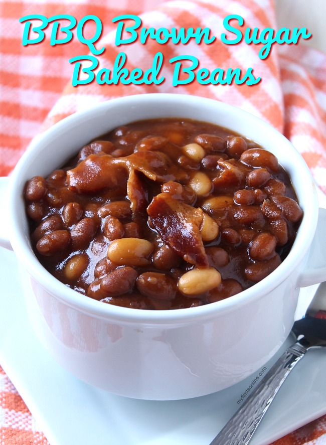 Crockpot BBQ Brown Sugar Baked Beans / myfindsonline.com